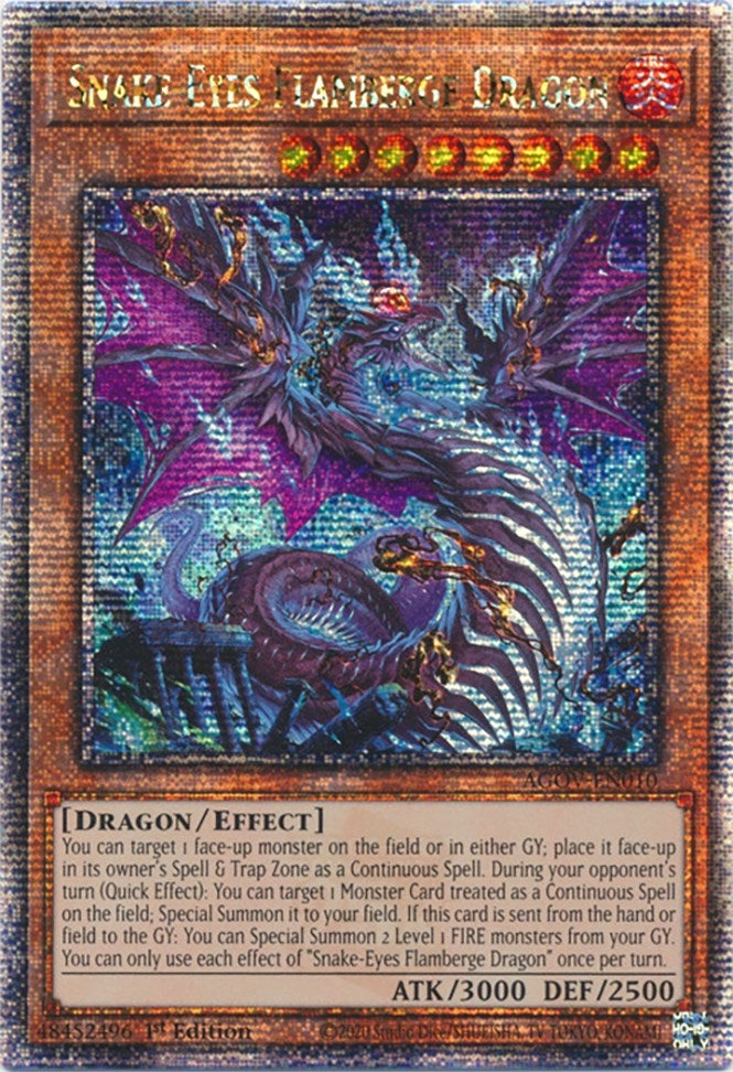 Image for Snake-Eyes Flamberge Dragon (Quarter Century Secret Rare) (Age of Overlord) (AGOV-EN010) - YuGiOh