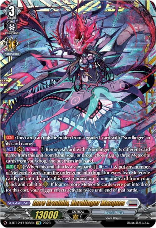 Image for Gore Gravidia, Nordlinger Masques (FFR) (D-BT12: Evenfall Onslaught) (D-BT12/FFR08EN) - Cardfight Vanguard