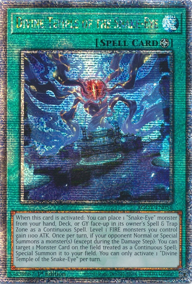 Image for Divine Temple of the Snake-Eye (Quarter Century Secret Rare) (Age of Overlord) (AGOV-EN056) - YuGiOh