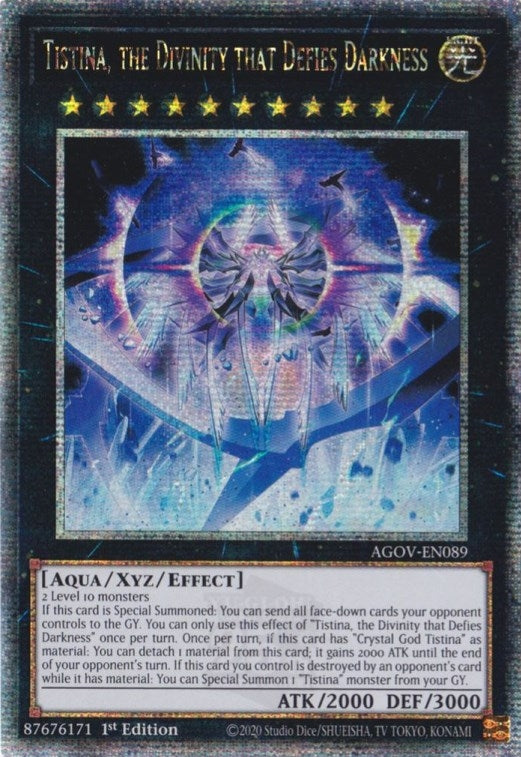 Image for Tistina, the Divinity that Defies Darkness (Quarter Century Secret Rare) (Age of Overlord) (AGOV-EN089) - YuGiOh
