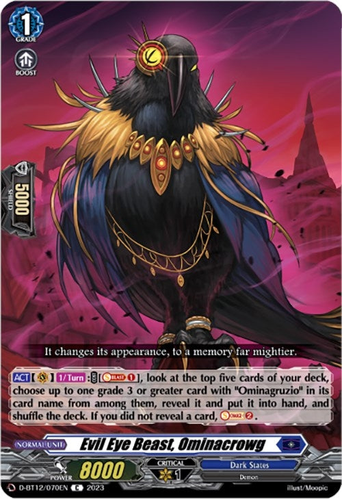 Image for Evil Eye Beast, Ominacrowg (D-BT12: Evenfall Onslaught) (D-BT12/070EN) - Cardfight Vanguard