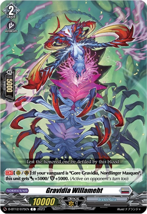 Image for Gravidia Willameht (D-BT12: Evenfall Onslaught) (D-BT12/075EN) - Cardfight Vanguard