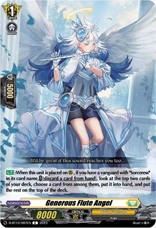 Image for Generous Flute Angel (D-BT12: Evenfall Onslaught) (D-BT12/087EN) - Cardfight Vanguard