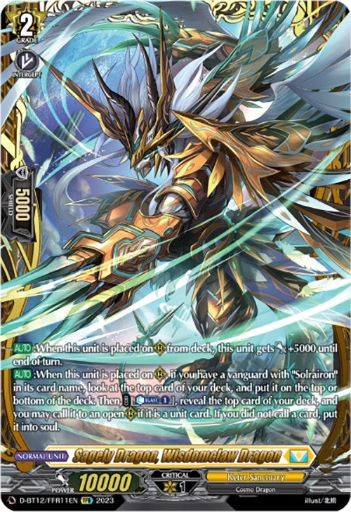 Image for Sagely Dragon, Wisdomclaw Dragon (FFR) (D-BT12: Evenfall Onslaught) (D-BT12/FFR11EN) - Cardfight Vanguard