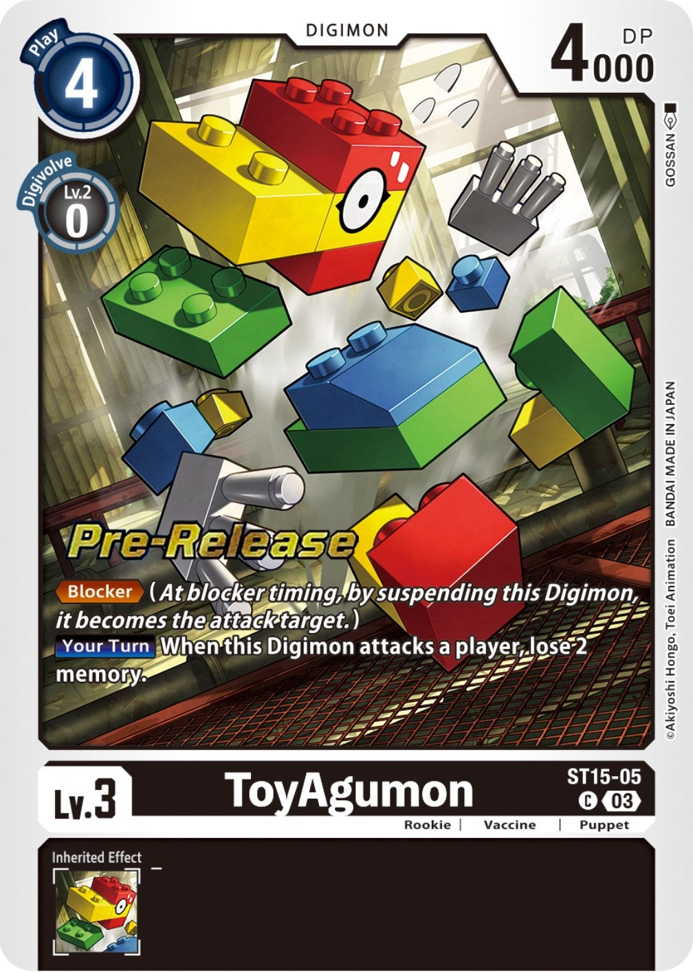 Image for ToyAgumon (ST-15_PR) (ST15-05 C) - Digimon Card Game
