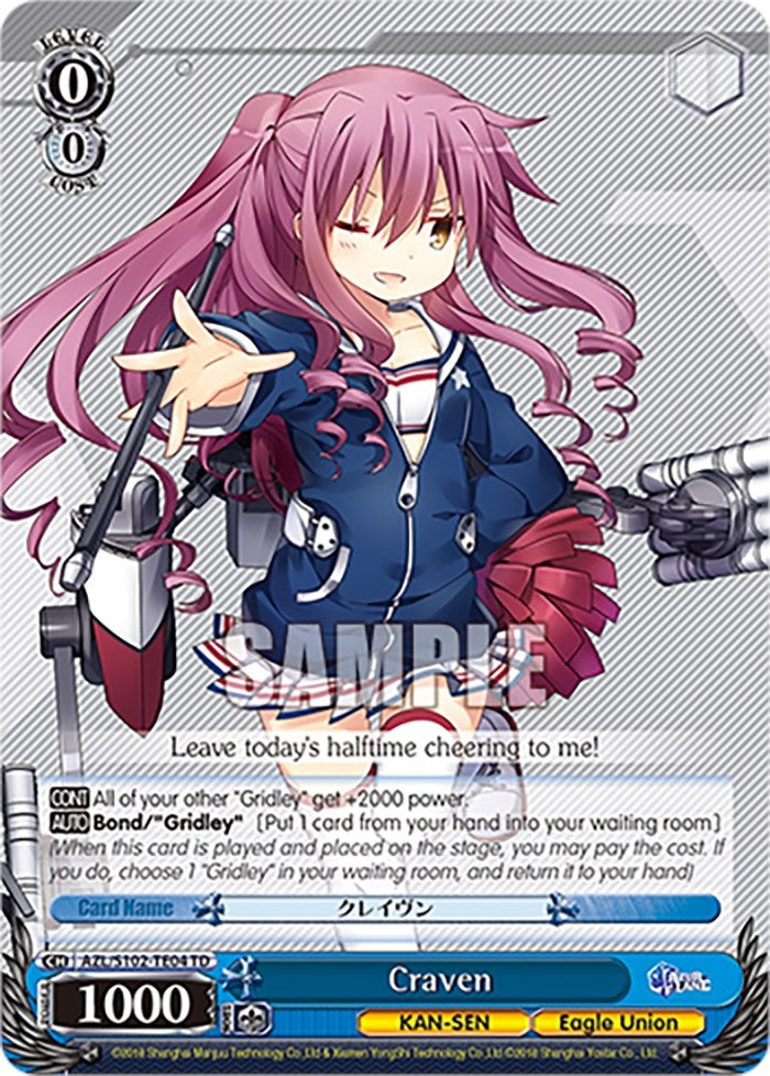 Image for Craven (Azur Lane) (AZL/S102-TE04 TD) - Weiss Schwarz