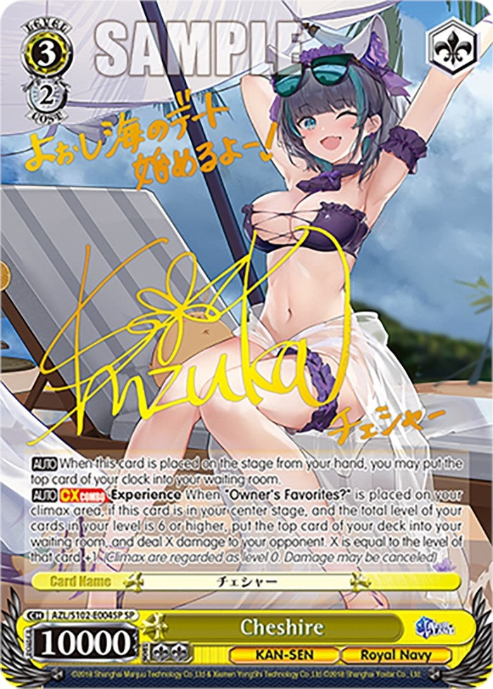 Image for Cheshire (SP) (Gold Signature) (Azur Lane) (AZL/S102-E004SP SP) - Weiss Schwarz