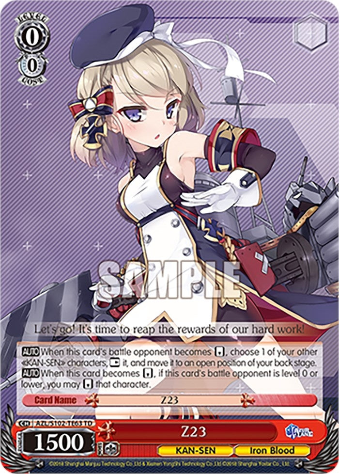 Image for Z23 (Azur Lane) (AZL/S102-TE63 TD) - Weiss Schwarz