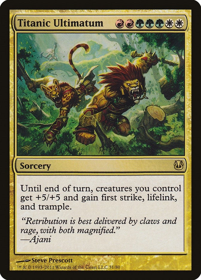 Image for Titanic Ultimatum (Duel Decks: Ajani vs. Nicol Bolas) (31) - Magic: The Gathering