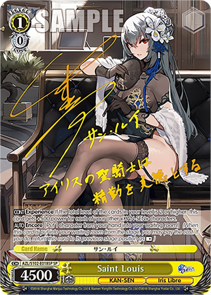 Image for Saint Louis (SP) (Gold Signature) (Azur Lane) (AZL/S102-E018SP SP) - Weiss Schwarz