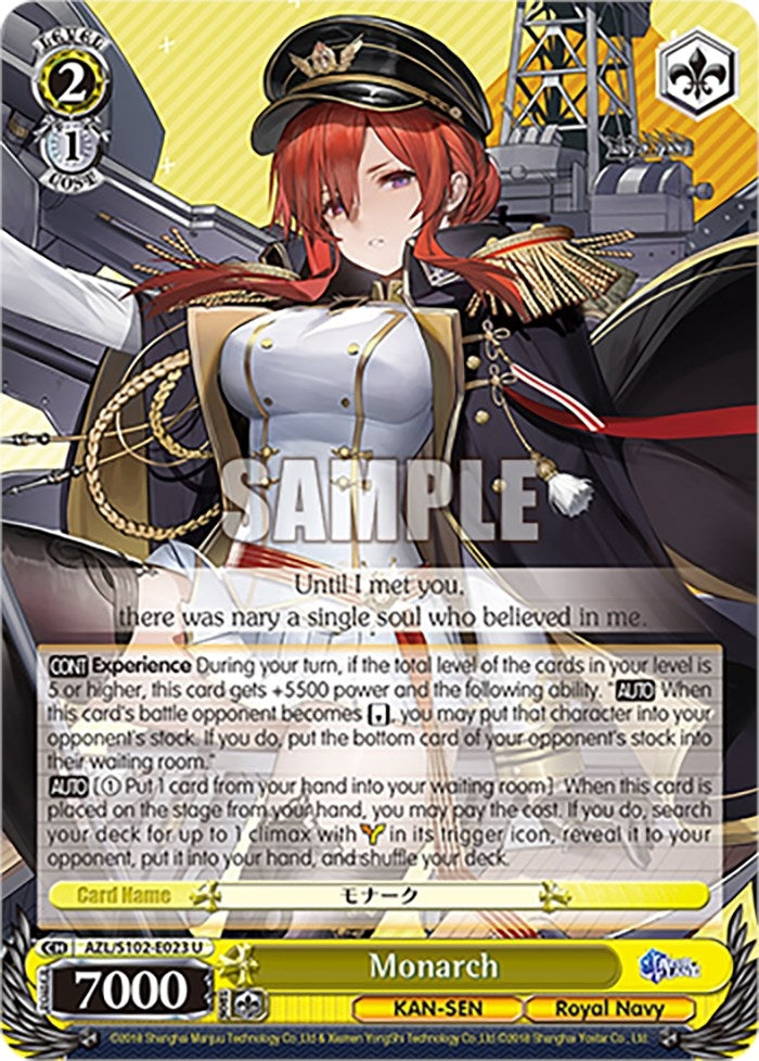 Image for Monarch (Azur Lane) (AZL/S102-E023 U) - Weiss Schwarz
