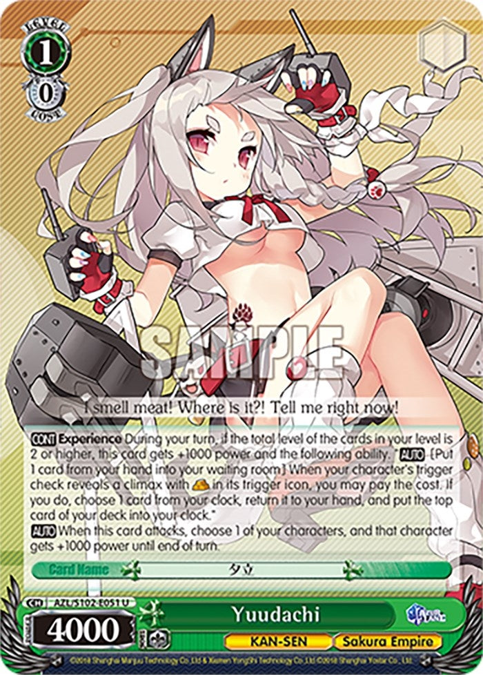 Image for Yuudachi (Azur Lane) (AZL/S102-E051 U) - Weiss Schwarz