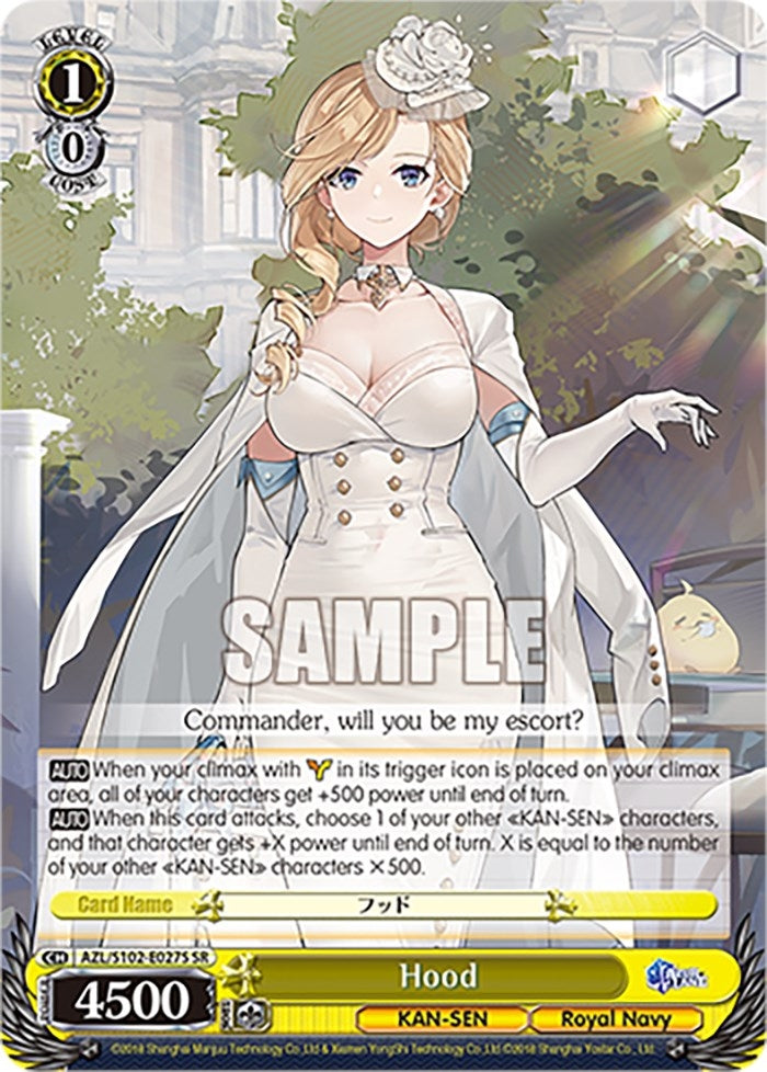 Image for Hood (SR) (Azur Lane) (AZL/S102-E027S SR) - Weiss Schwarz