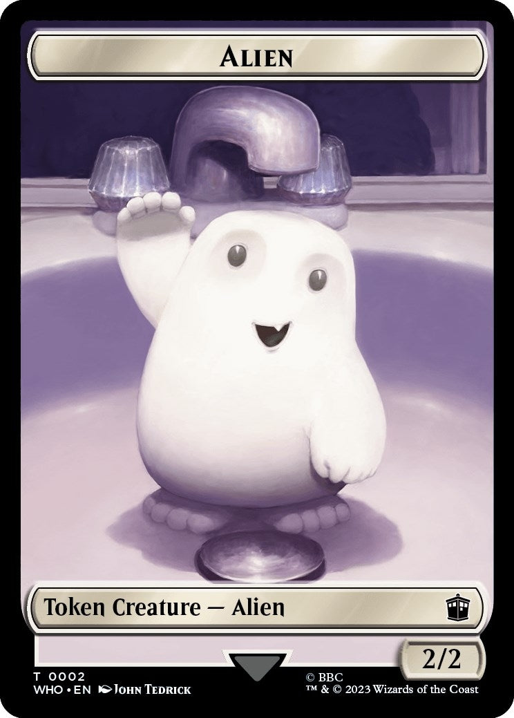 Image for Alien // Cyberman Double-Sided Token (Universes Beyond: Doctor Who) (2 // 24) - Magic: The Gathering