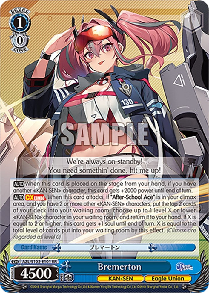Image for Bremerton (Azur Lane) (AZL/S102-E101 RR) - Weiss Schwarz