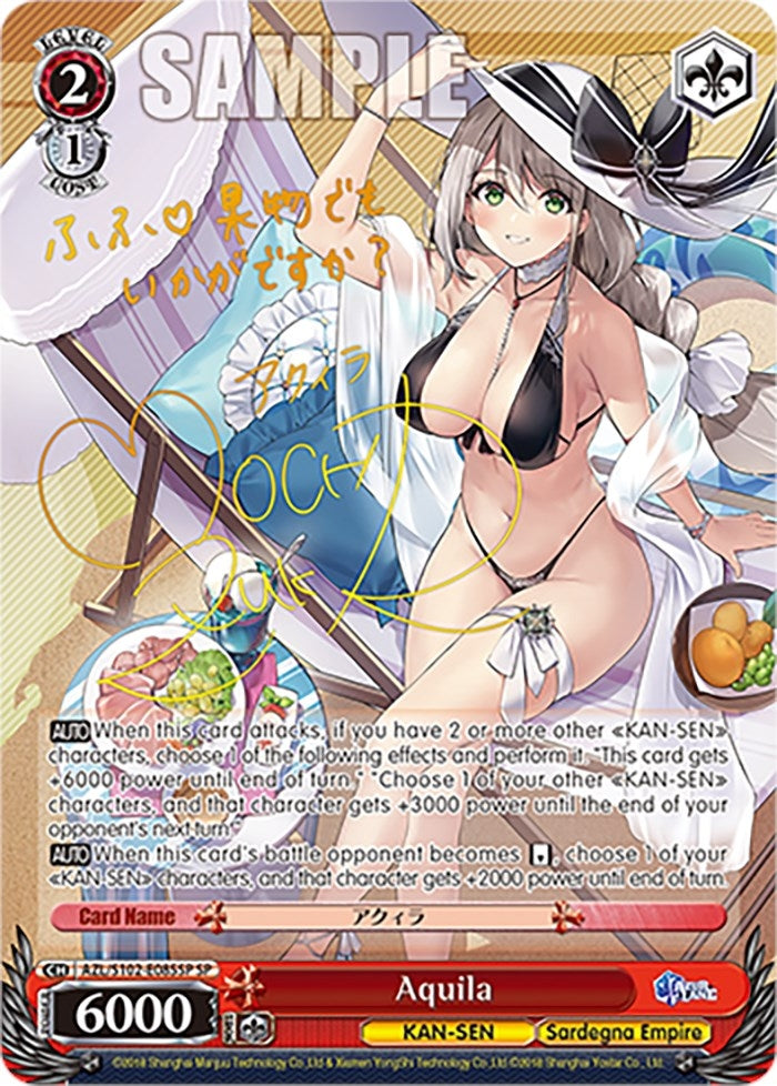 Image for Aquila (SP) (Gold Signature) (Azur Lane) (AZL/S102-E085SP SP) - Weiss Schwarz