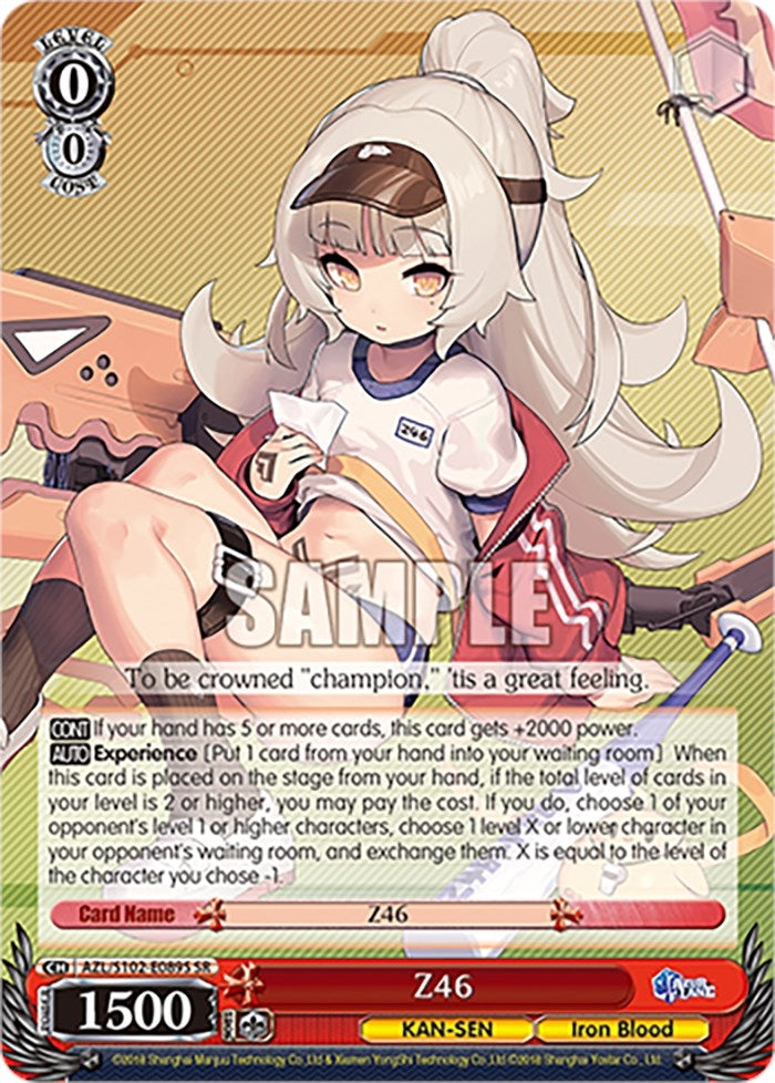 Image for Z46 (SR) (Azur Lane) (AZL/S102-E089S SR) - Weiss Schwarz