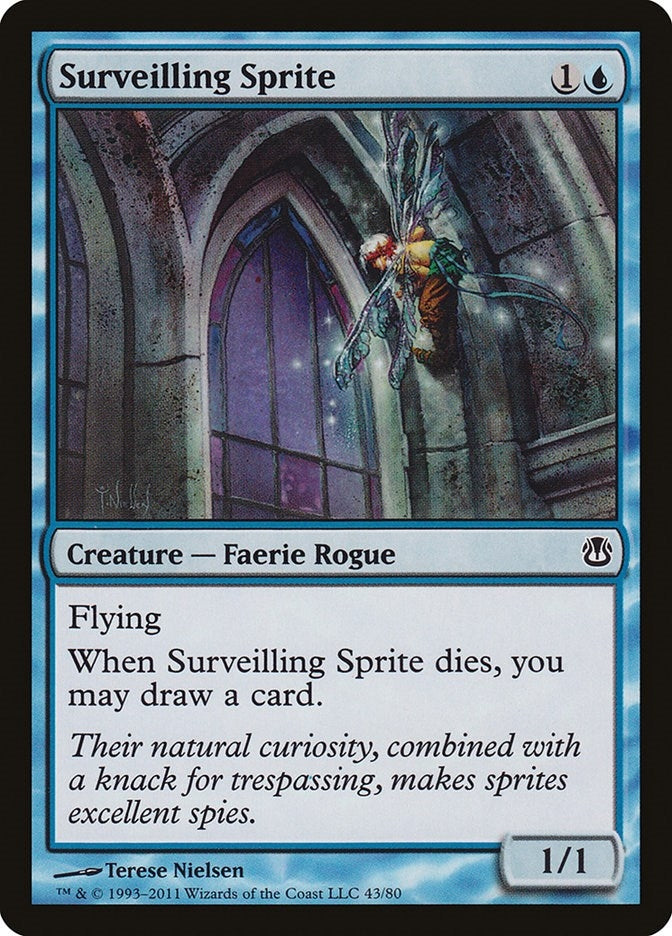 Image for Surveilling Sprite (Duel Decks: Ajani vs. Nicol Bolas) (43) - Magic: The Gathering