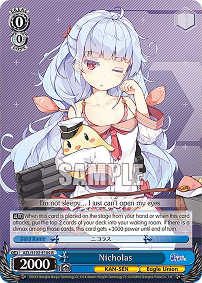 Image for Nicholas (Azur Lane) (AZL/S102-E104 R) - Weiss Schwarz