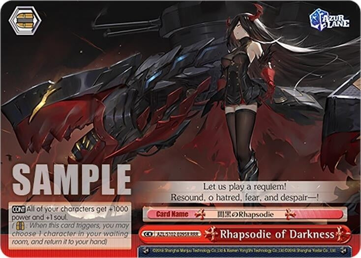 Image for Rhapsodie of Darkness (RRR) (Azur Lane) (AZL/S102-E095R RRR) - Weiss Schwarz