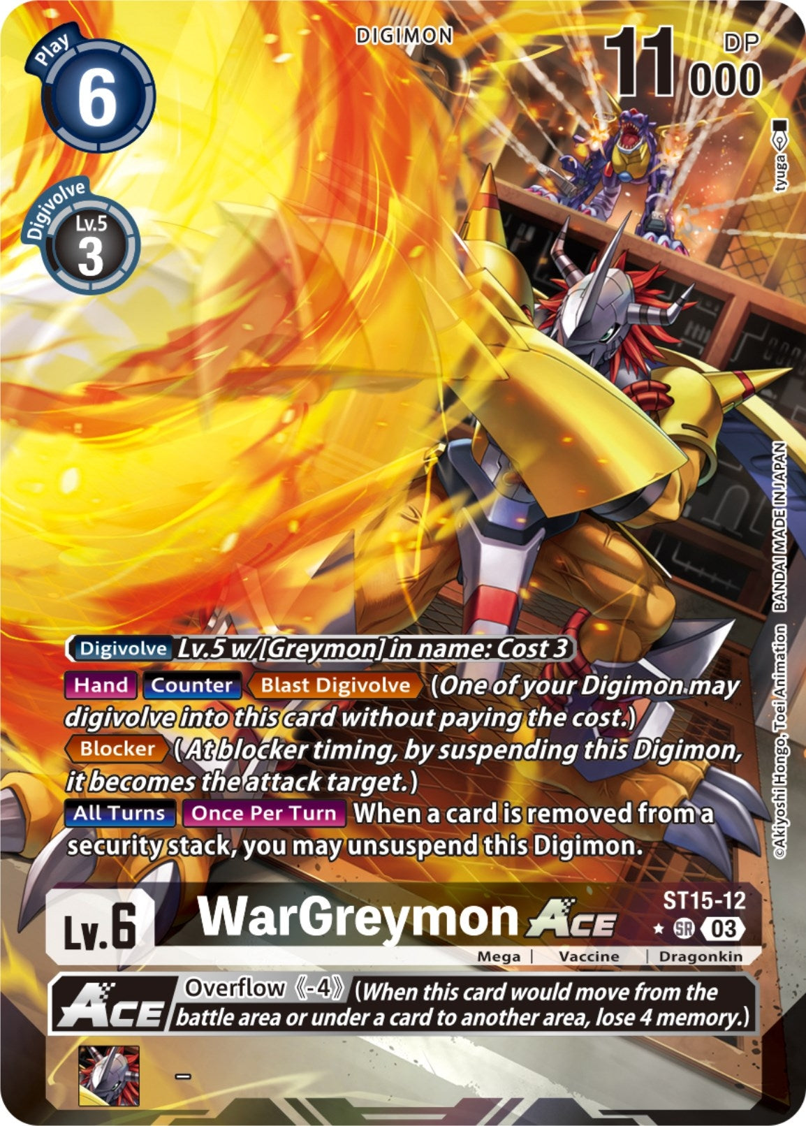 Image for WarGreymon ACE (Alternate Art) (ST-15) (ST15-12 SR) - Digimon Card Game