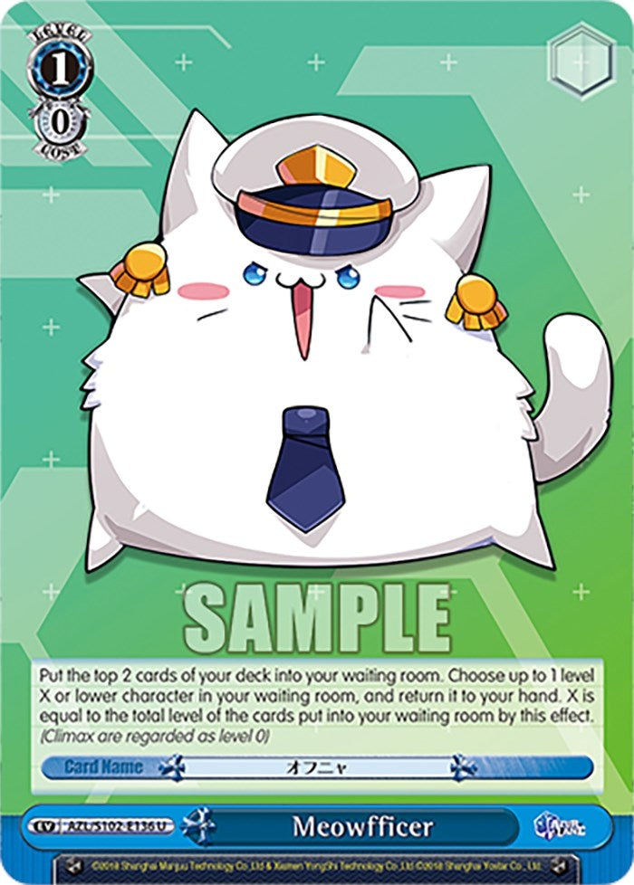 Image for Meowfficer (Azur Lane) (AZL/S102-E136 U) - Weiss Schwarz