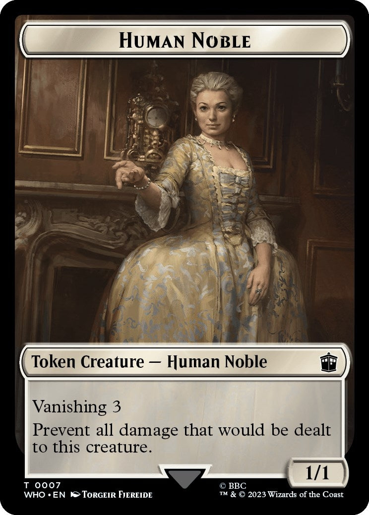 Image for Human Noble // Alien Salamander Double-Sided Token (Universes Beyond: Doctor Who) (7 // 16) - Magic: The Gathering