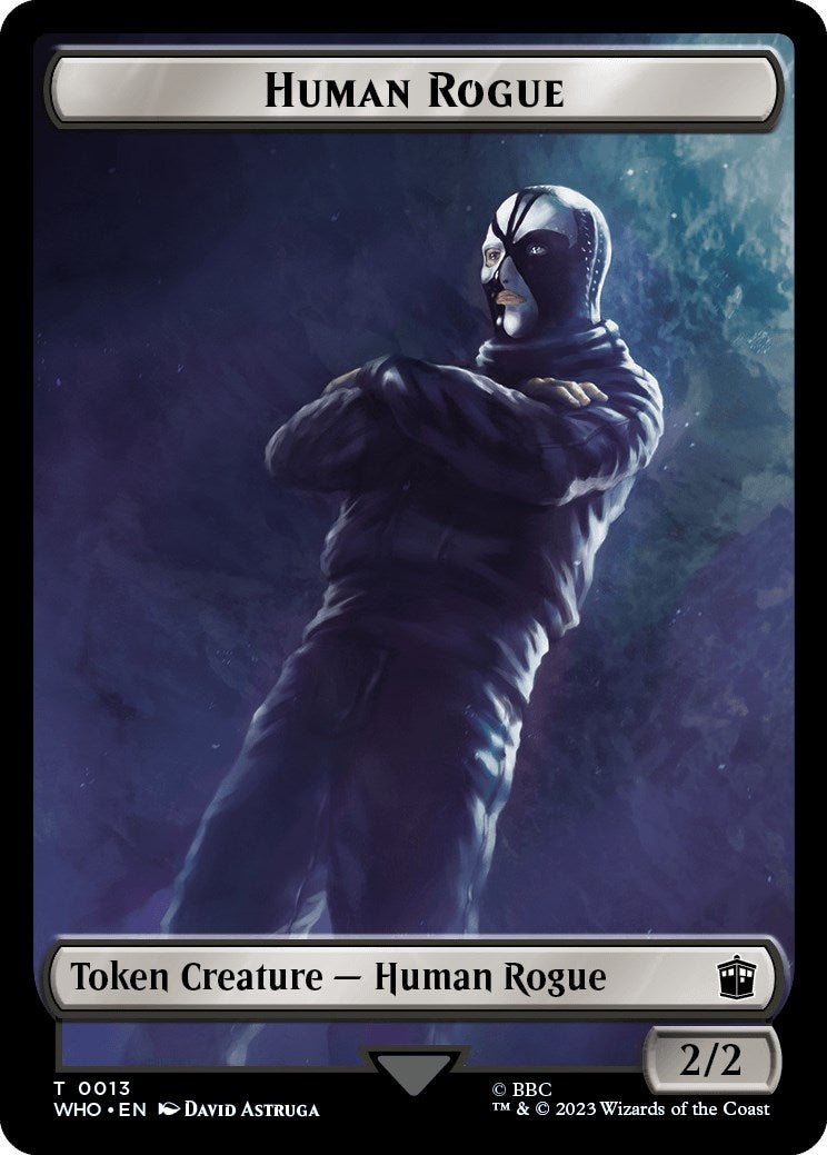 Image for Human Rogue // Clue (0021) Double-Sided Token (Universes Beyond: Doctor Who) (13 // 21) - Magic: The Gathering