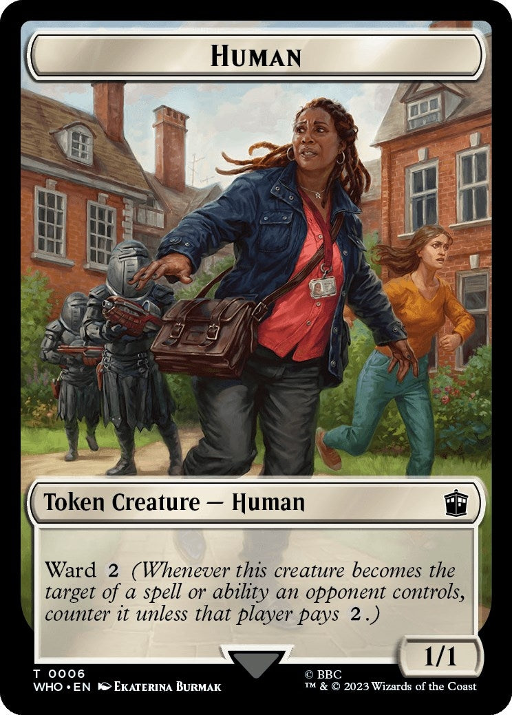 Image for Human (0006) // Fish Double-Sided Token (Universes Beyond: Doctor Who) (6 // 10) - Magic: The Gathering