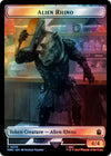Image for Alien Rhino // Mutant Double-Sided Token (Surge Foil) (Universes Beyond: Doctor Who) (35 // 50) - Magic: The Gathering