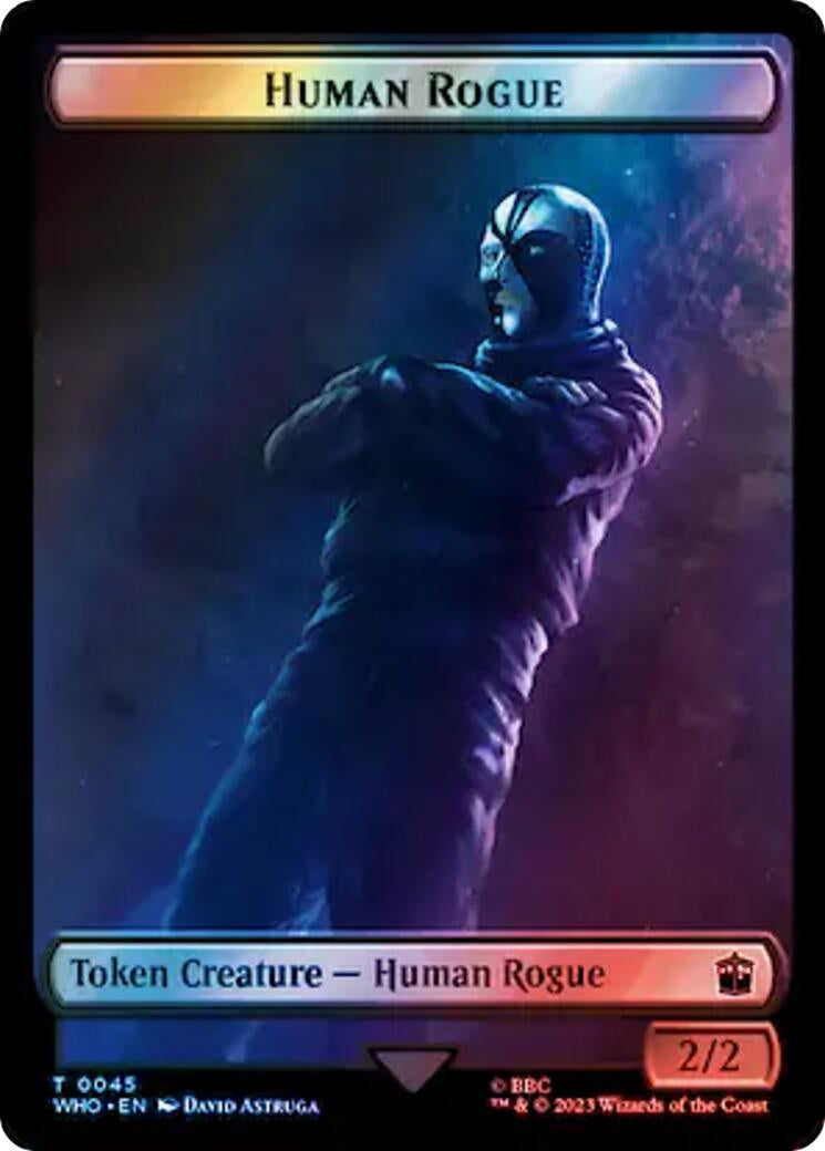 Image for Human Rogue // Cyberman Double-Sided Token (Surge Foil) (Universes Beyond: Doctor Who) (45 // 56) - Magic: The Gathering