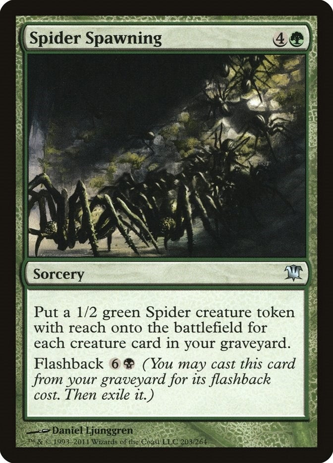 Image for Spider Spawning (Innistrad) (203) - Magic: The Gathering