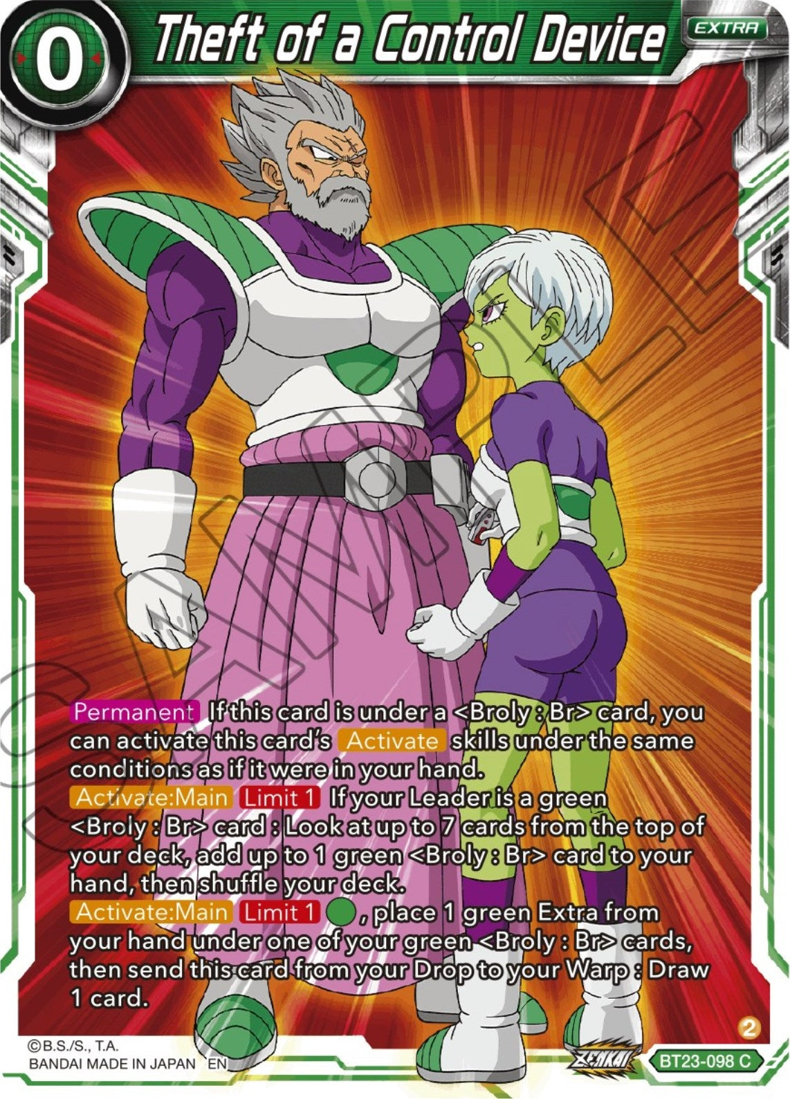 Image for Theft of a Control Device (Perfect Combination) (BT23-098) - Dragon Ball Super: Masters