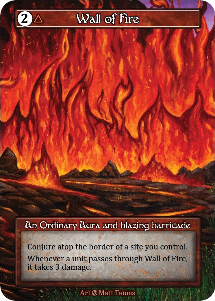 Image for Wall of Fire (Foil) (Beta) - Sorcery: Contested Realm