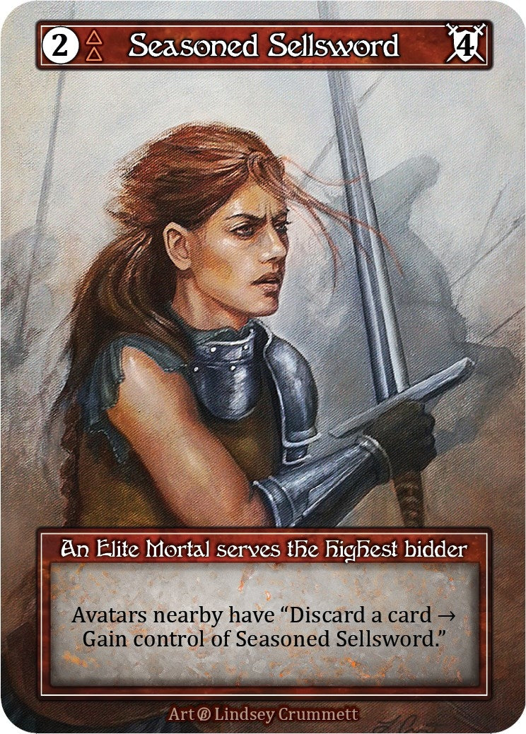 Image for Seasoned Sellsword (Foil) (Beta) - Sorcery: Contested Realm