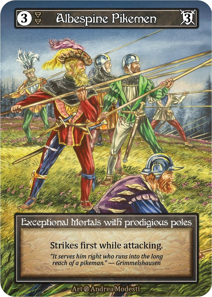 Image for Albespine Pikemen (Foil) (Beta) - Sorcery: Contested Realm