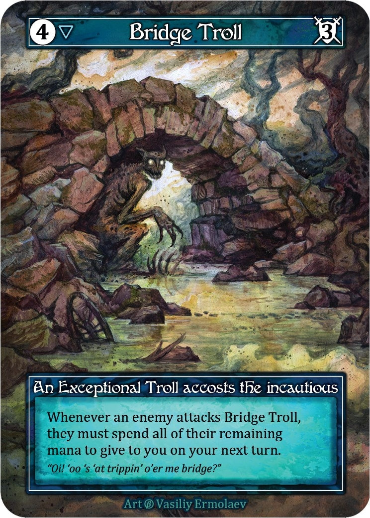 Image for Bridge Troll (Foil) (Beta) - Sorcery: Contested Realm