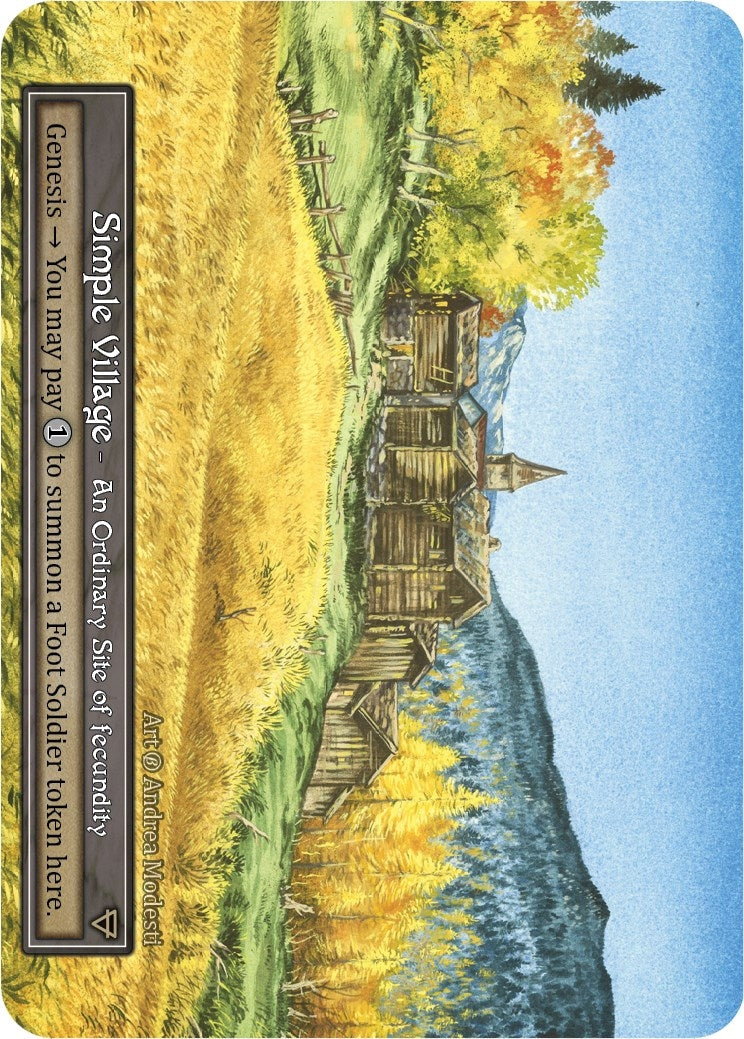 Image for Simple Village (Foil) (Beta) - Sorcery: Contested Realm