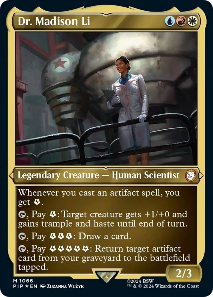 Image for Dr. Madison Li (Display Commander) - Thick Stock (Universes Beyond: Fallout) (1066) - Magic: The Gathering