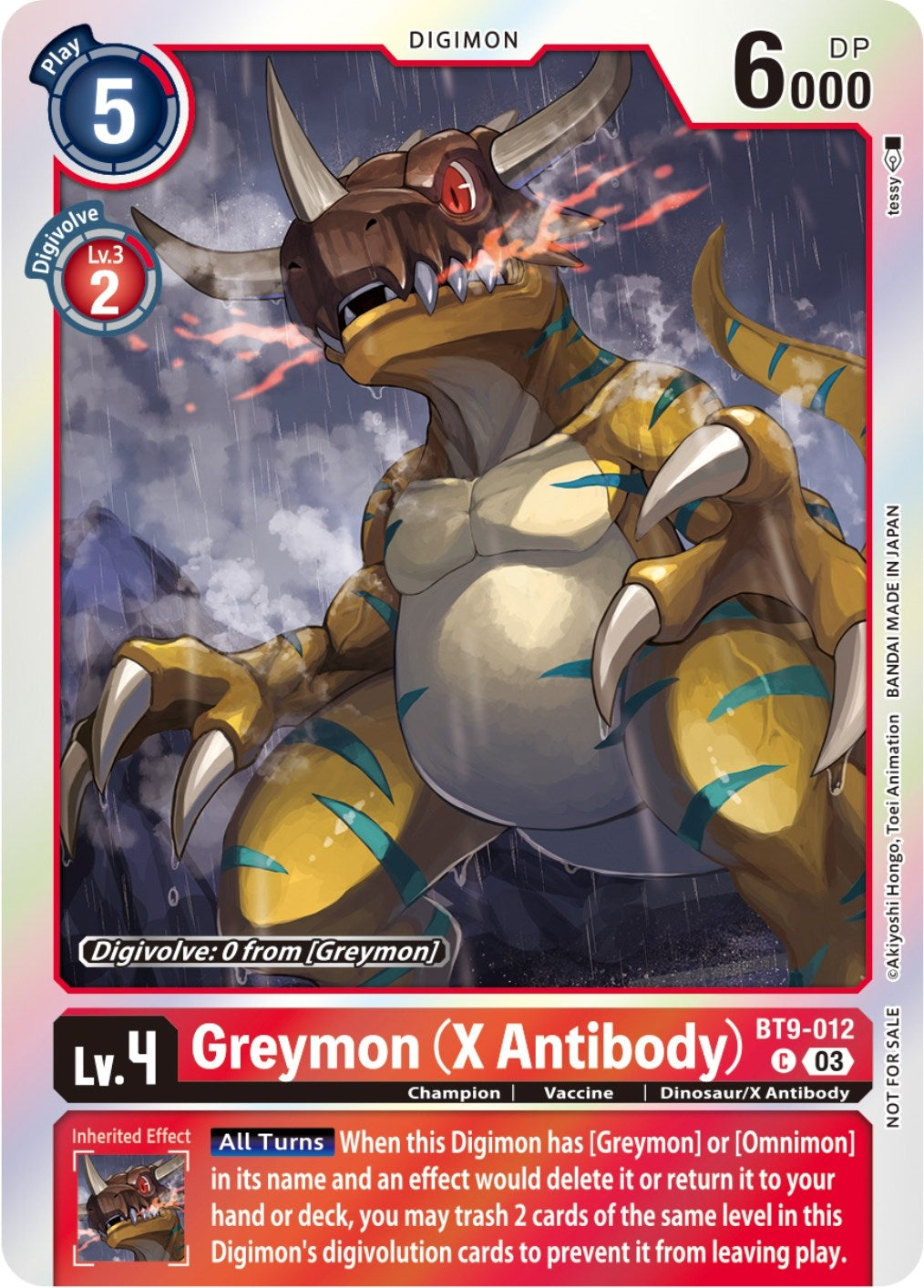 Image for Greymon (X Antibody) (Blast Ace Pre-Release Winner) (BT09) (9012)