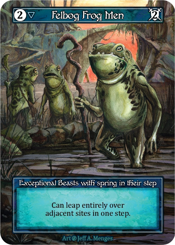 Image for Felbog Frog Men (Foil) (Beta) - Sorcery: Contested Realm