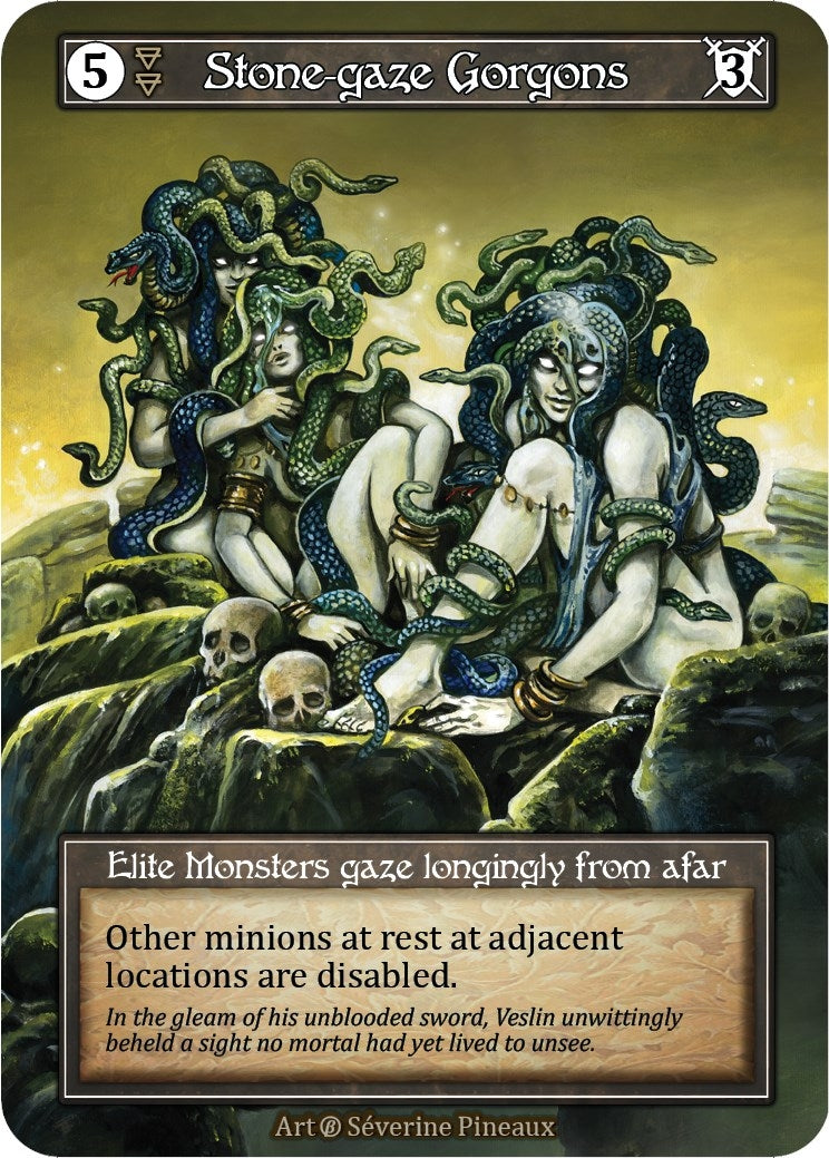 Image for Stone-gaze Gorgons (Foil) (Beta) - Sorcery: Contested Realm