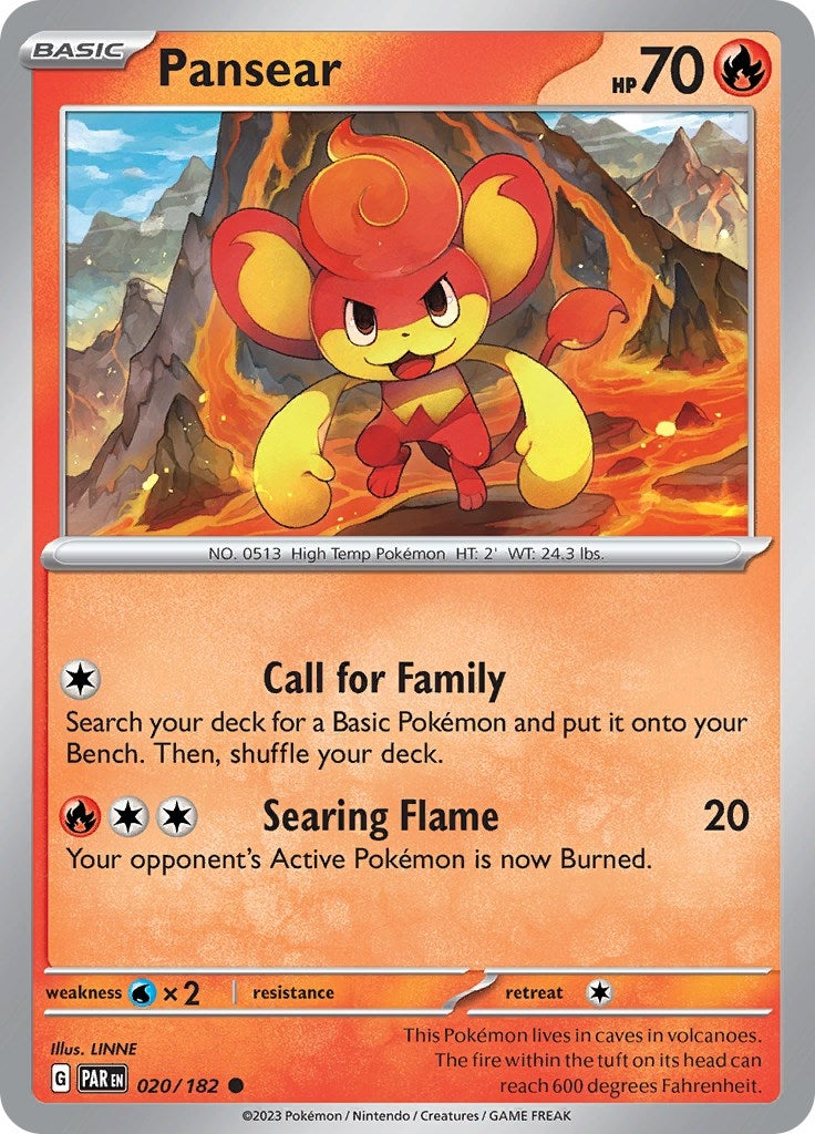 Image for Pansear (SV04: Paradox Rift) (020/182) - Pokemon