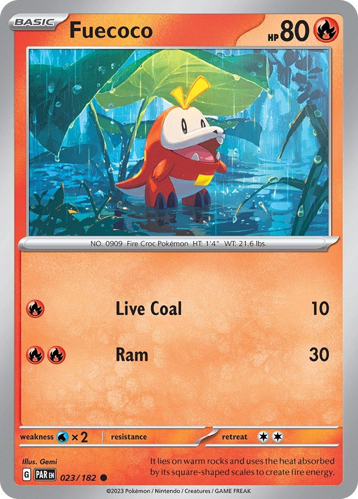 Image for Fuecoco (SV04: Paradox Rift) (023/182) - Pokemon