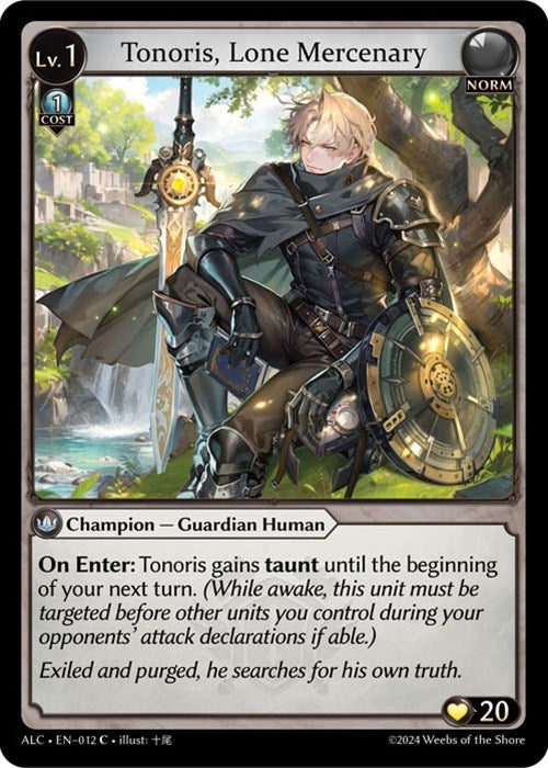 Image for Tonoris, Lone Mercenary (Alchemical Revolution) (012) - Grand Archive TCG