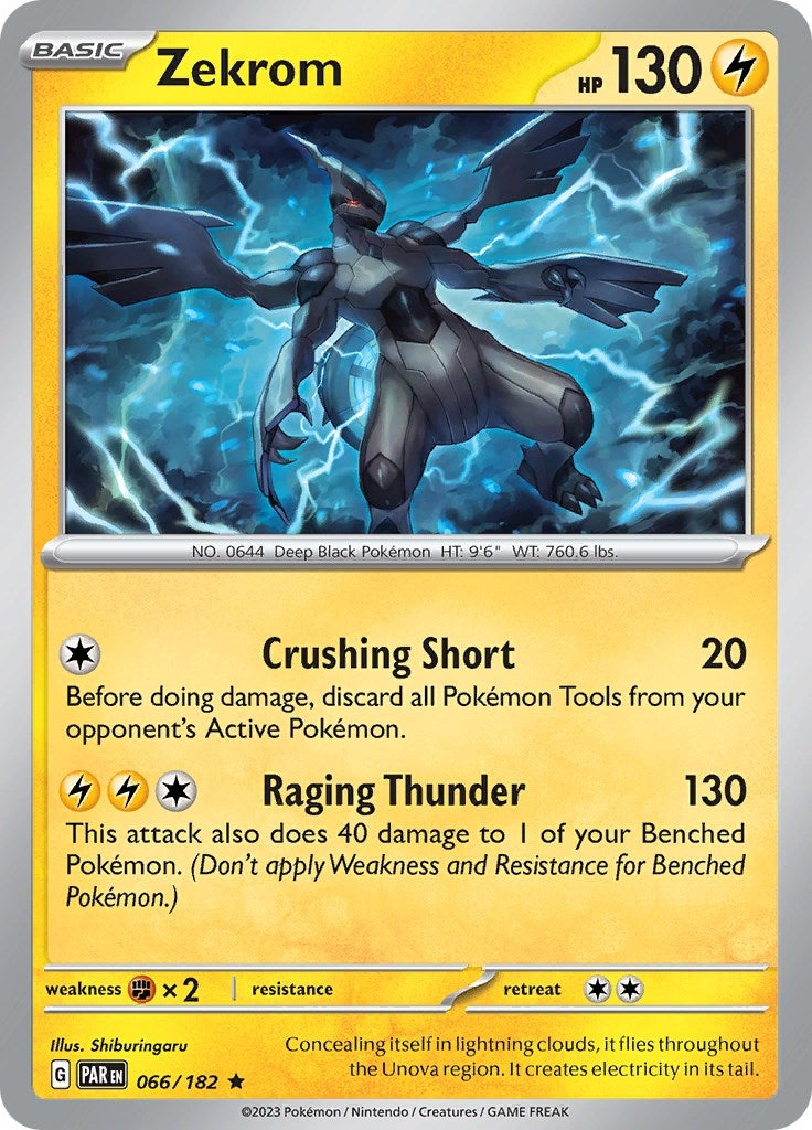Image for Zekrom (SV04: Paradox Rift) (066/182) - Pokemon