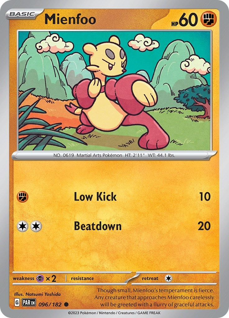Image for Mienfoo (SV04: Paradox Rift) (096/182) - Pokemon