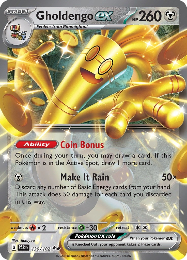 Image for Gholdengo ex (SV04: Paradox Rift) (139/182) - Pokemon