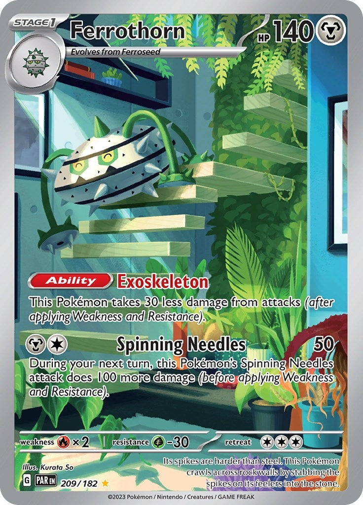 Image for Ferrothorn (SV04: Paradox Rift) (209/182) - Pokemon