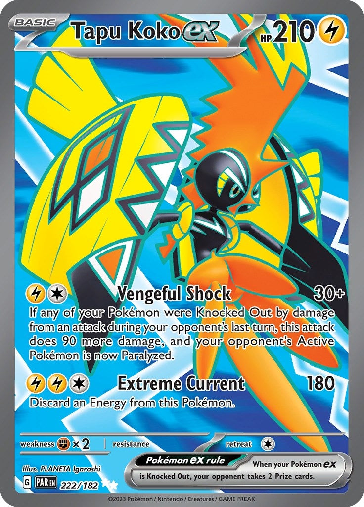 Image for Tapu Koko ex (SV04: Paradox Rift) (222/182) - Pokemon